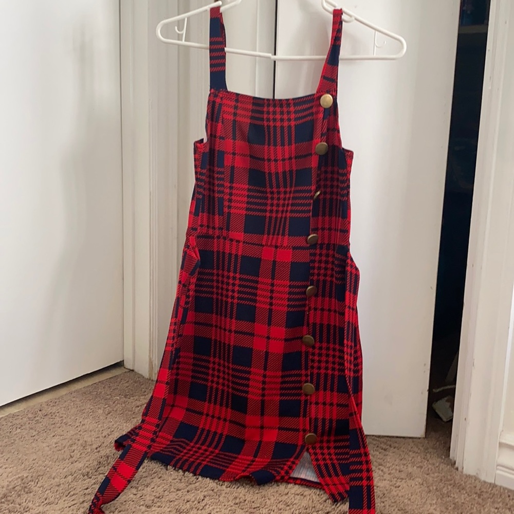 Shein Plaid dress with tie